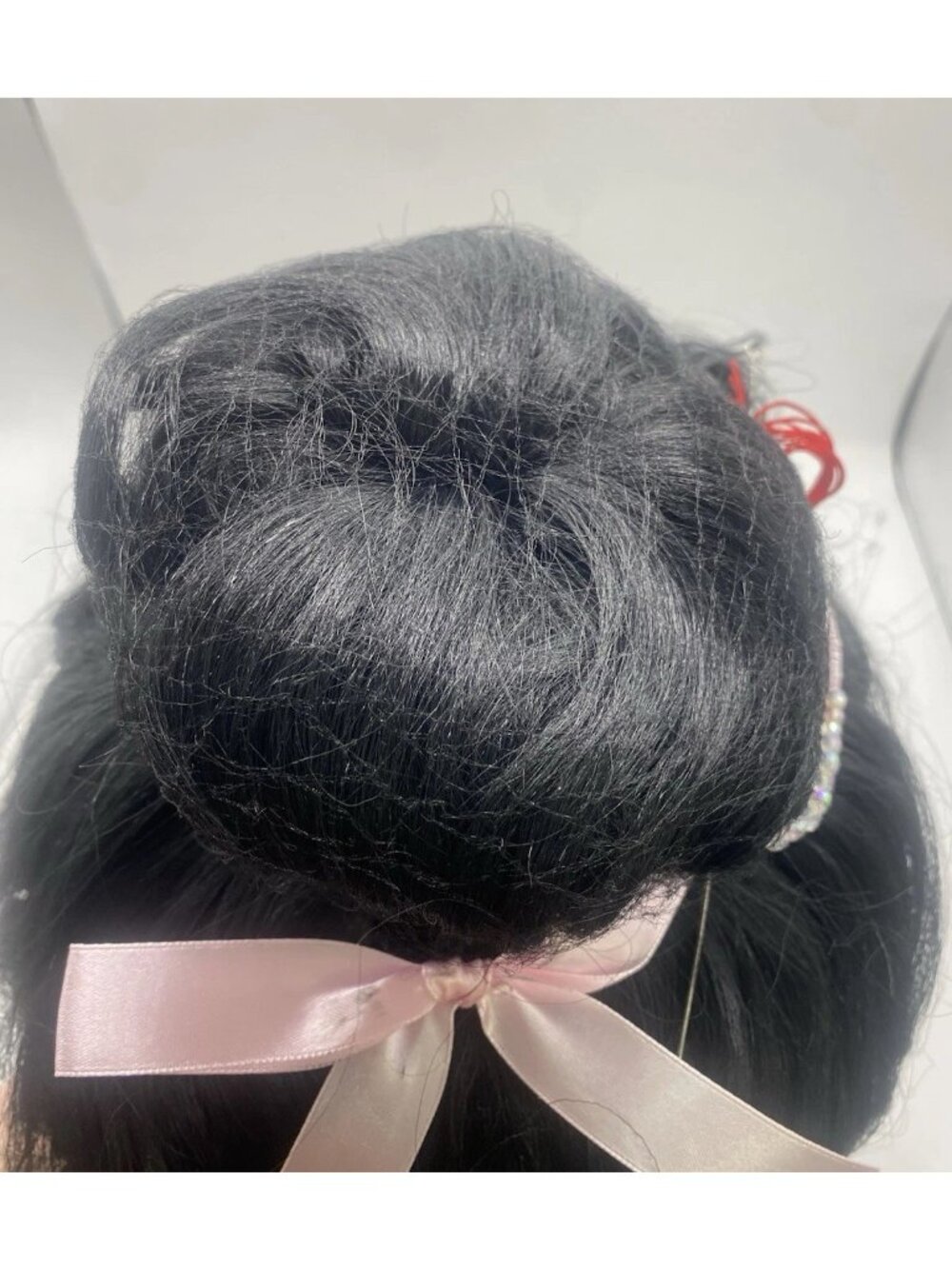 Rubies Geisha Girl Wig Black Hair Halloween Costume w/ Hair Pin Cosplay Theatre - Picture 11 of 16